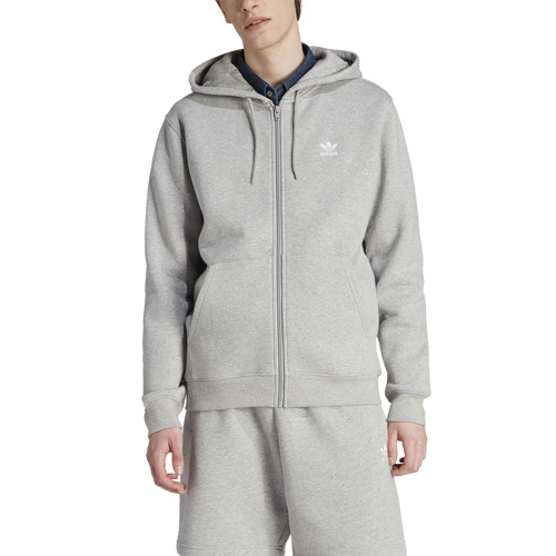 

adidas Originals Mens adidas Originals Essential Full-Zip Hoodie - Mens White/Grey Size XL