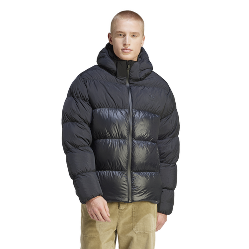

adidas Mens adidas adicolor Down Regen Hooded Puffer Jacket - Mens Black Size L