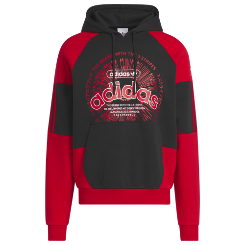 

adidas Originals Mens adidas Originals Blocked Hoodie - Mens Black/Red Size M