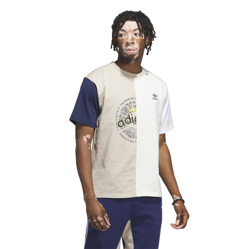 

adidas Originals adidas Originals Blocked Split T-Shirt - Mens Wonder Beige/Navy Size S