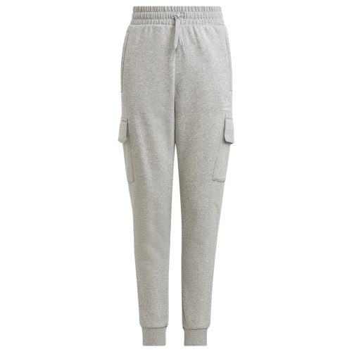 

adidas Originals Boys adidas Originals Essentials Fleece Cargo Pants - Boys' Grade School Medium Grey/White Size M