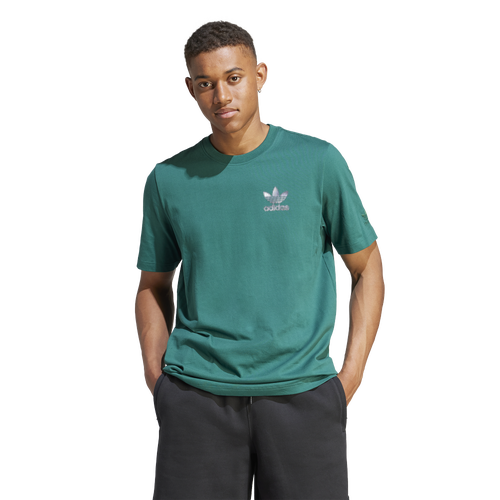 

adidas Mens adidas Graphic Blur Trefoil T-Shirt - Mens Collegiate Green Size M