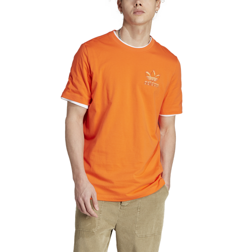

adidas Originals Mens adidas Originals Trefoil Fire T-Shirt - Mens Orange/Multi Size XXL