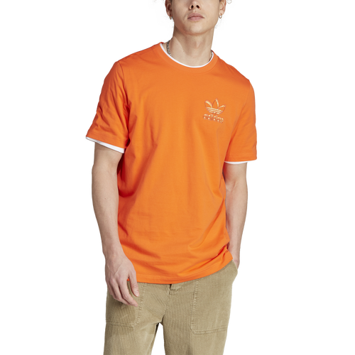 

adidas Originals Mens adidas Originals Trefoil Fire T-Shirt - Mens Orange/Multi Size S