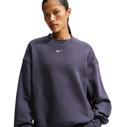 Women's - Nike Studio Fleece Oversized Crew - Sail/Gridiron