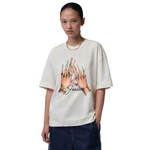 WOMENS - Jordan GFX Nail Short Sleeve T-Shirt - Sail