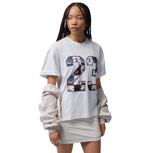 WOMENS - Jordan Brooklyn GF GFX Tee - White