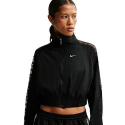 Women's - Nike Lace Inset Track Jacket - Black/Black/White