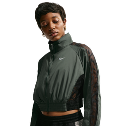 Women's - Nike Lace Inset Track Jacket - Camo Green/White/Black