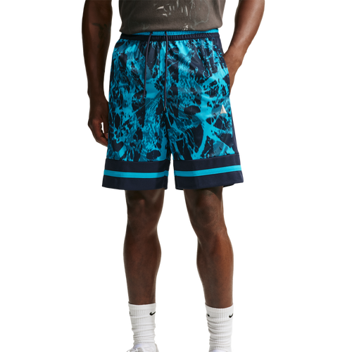 MENS - Nike Ja Dri-FIT Game Classic 8In Short AOP - Obsidian/Light Current Blue Metallic Silver