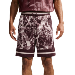 Men's - Nike Ja Dri-FIT Game Classic 8In Short AOP - Burgundy Crush/Moon Particle/Metallic Silver