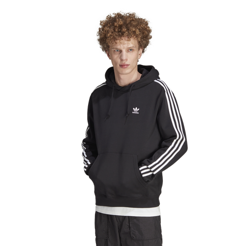 

adidas Originals Mens adidas Originals 3 Stripe Fleece Hoodie - Mens White/Black Size XL