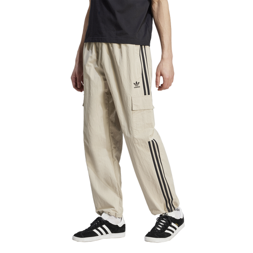 

adidas Originals Mens adidas Originals 3 Stripe Cargo Pants - Mens Wonder Beige/Black Size XL