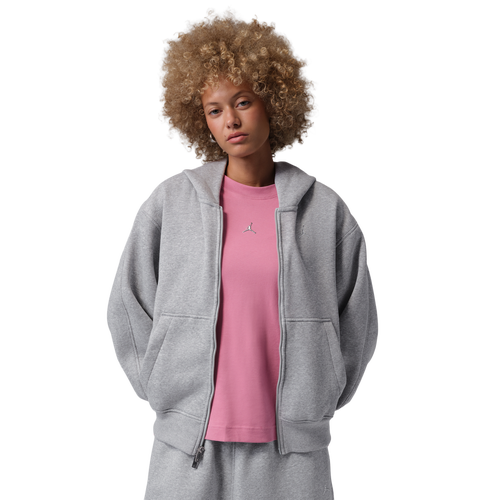 WOMENS - Jordan Brooklyn Fleece FZ BB - Dk Grey Heather