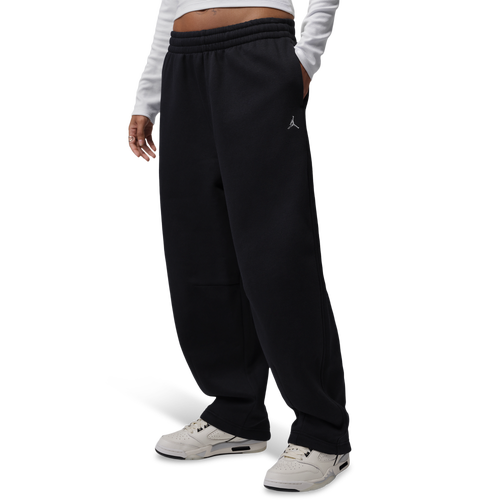 WOMENS - Jordan Brooklyn Fleece BB Wide Leg Pants - Black