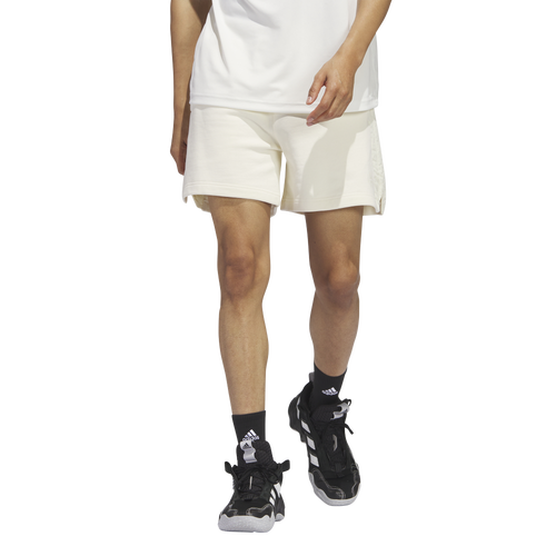 

adidas Mens adidas Harden Quilted Shorts - Mens Cream White Size M