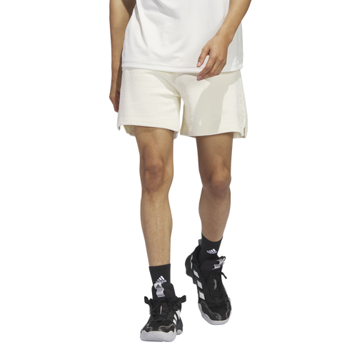 

adidas Mens adidas Harden Quilted Shorts - Mens Cream White Size L