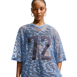 Women's - Nike Chill Woven Lace Jersey - White/Work Blue/Gridiron