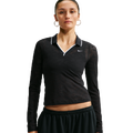 Nike Chll Knit LS Stitch Lace Top - Nike White/Black