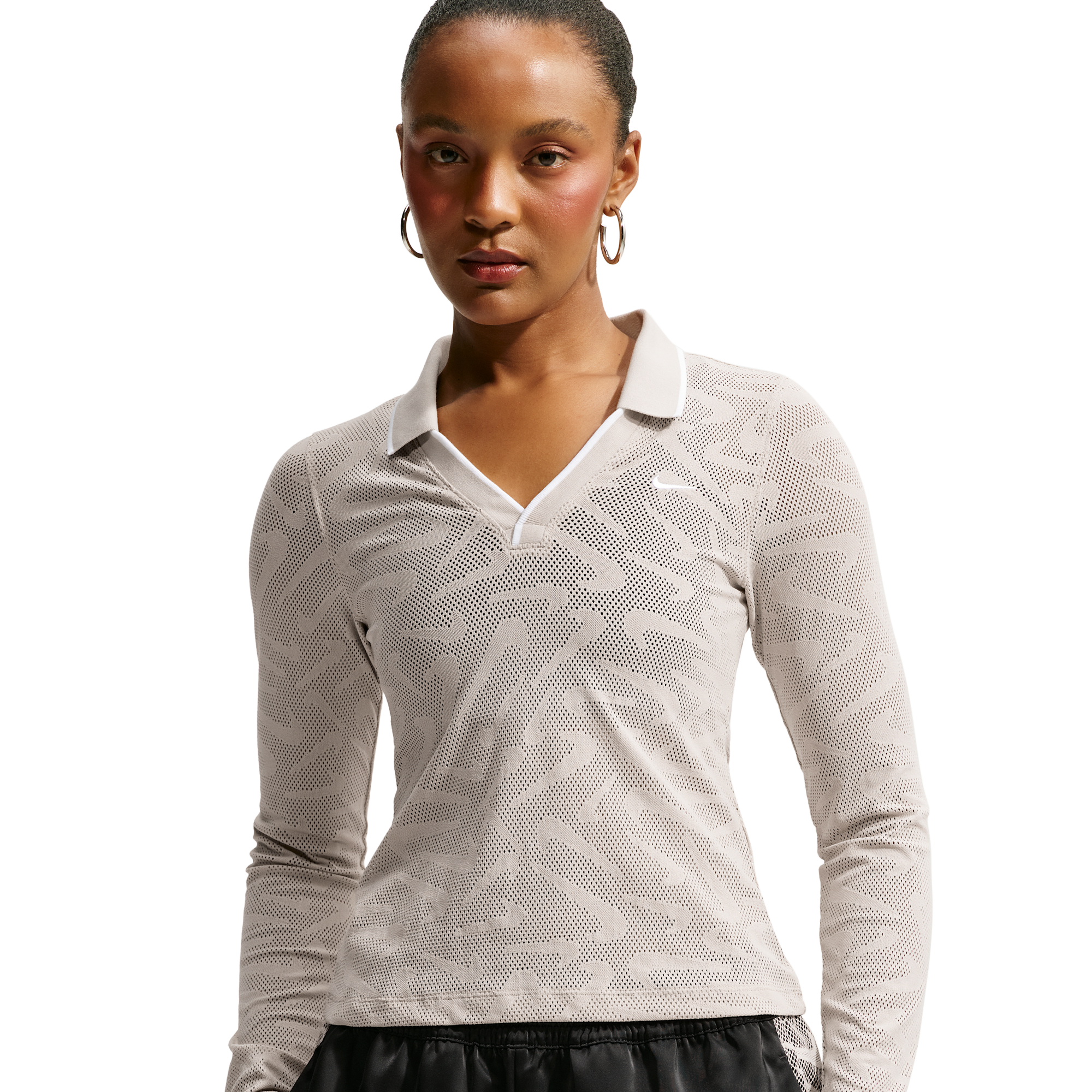Nike Chll Knit LS Stitch Lace Top - Women's | Foot Locker