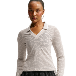 Women's - Nike Chll Knit LS Stitch Lace Top - Cream Ii/White/Cream Ii