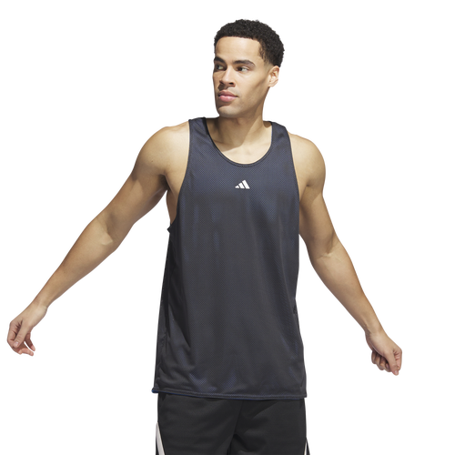 

adidas Mens adidas Select Warm-Up J Tank - Mens Carbon/Blue Size S