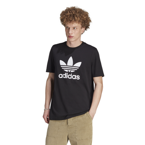 

adidas Originals Mens adidas Originals Big Trefoil Short Sleeve T-Shirt - Mens Black/White Size S