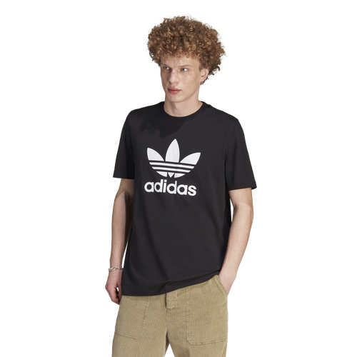 

adidas Originals Mens adidas Originals Big Trefoil Short Sleeve T-Shirt - Mens Black/White Size M