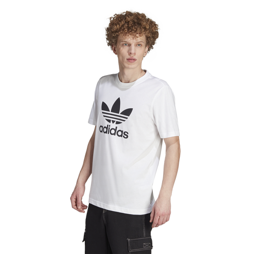 Shop Adidas Originals Mens  Big Trefoil Short Sleeve T-shirt In White/black
