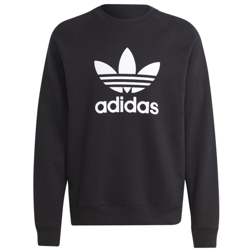 Adidas originals crew neck sweatshirt with trefoil logo on sale