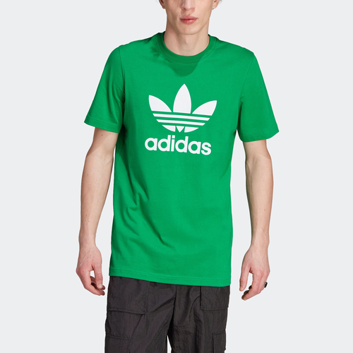 

adidas Originals Mens adidas Originals Big Trefoil S/S T-Shirt - Mens Green/White Size L