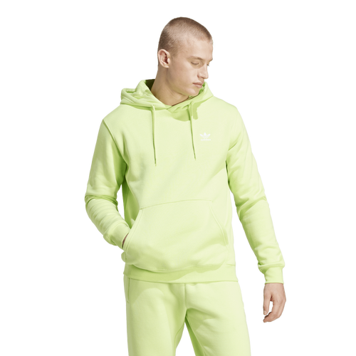 

adidas Originals Mens adidas Originals Essential Pullover Fleece Hoodie - Mens White/Volt Size S