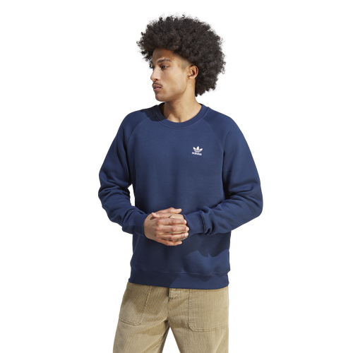 

adidas Originals Mens adidas Originals Trefoil Essentials Crewneck Sweatshirt - Mens Night Indigo Size XXL