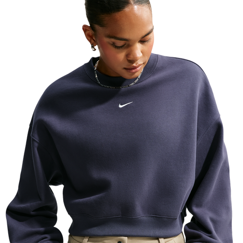 Nike Studio Fleece Mid-OS Crop Crew - Nike Gridiron/Sail