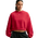 Nike Studio Fleece Mid-OS Crop Crew - Women's Sail/Tough Red