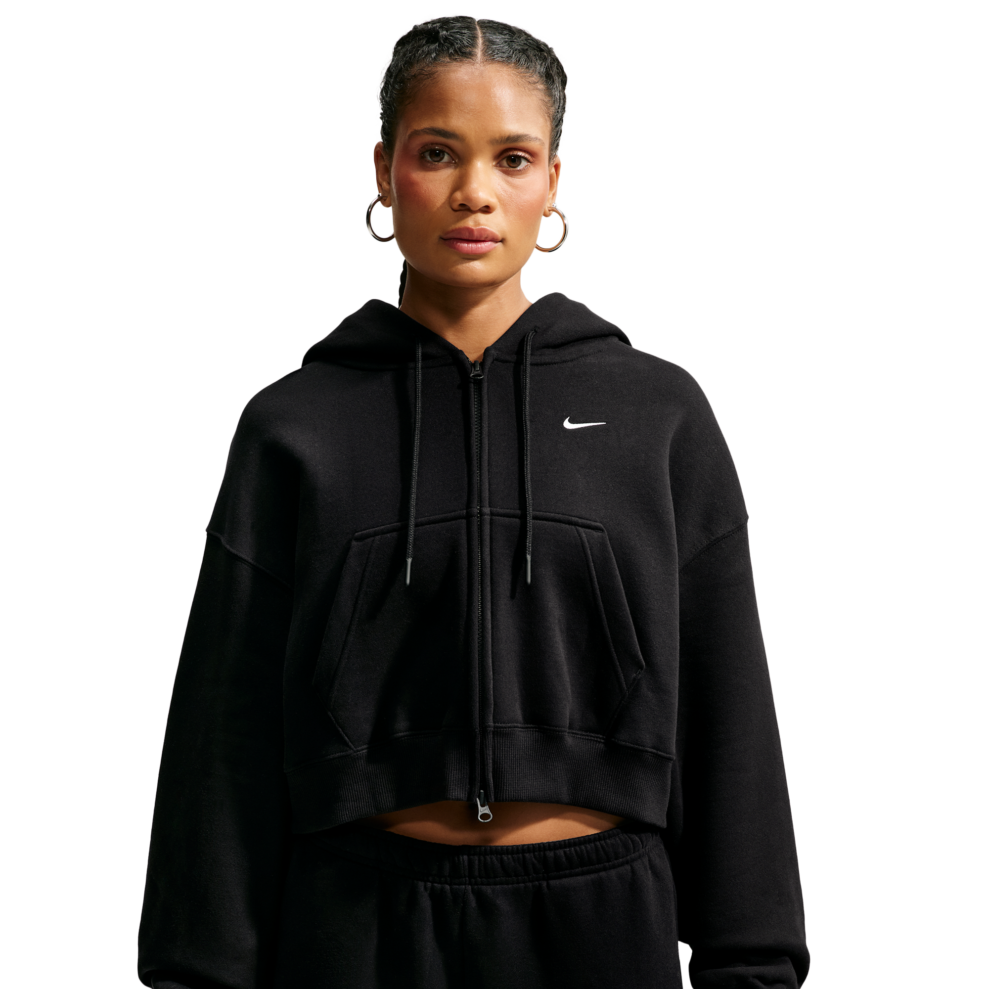 Nike Studio Fleece Mid-OS Crp FZ Hoodie - Women's | Foot Locker