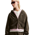 Nike Studio Fleece Mid-OS Crp FZ Hoodie - Nike Sail/Dark Hazel
