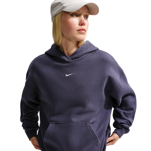WOMENS - Nike Studio Fleece Oversized Crew - Gridiron/Sail