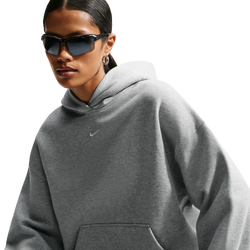 Women's - Nike Studio Fleece Oversized Crew - Dk Grey Heather/Sail