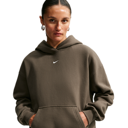 Women's - Nike Studio Fleece Oversized Crew - Dark Hazel/Sail