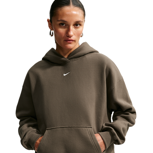 Nike Studio Fleece Oversized Crew - Nike Dark Hazel/Sail