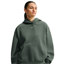 Women's - Nike Studio Fleece Oversized Crew - Sail/Camo Green