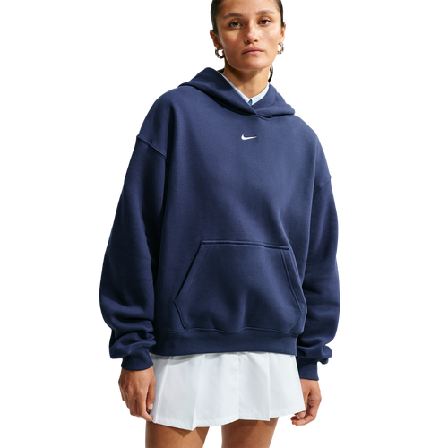  - Nike Studio Fleece Oversized Hoodie - Midnight Navy/Sail