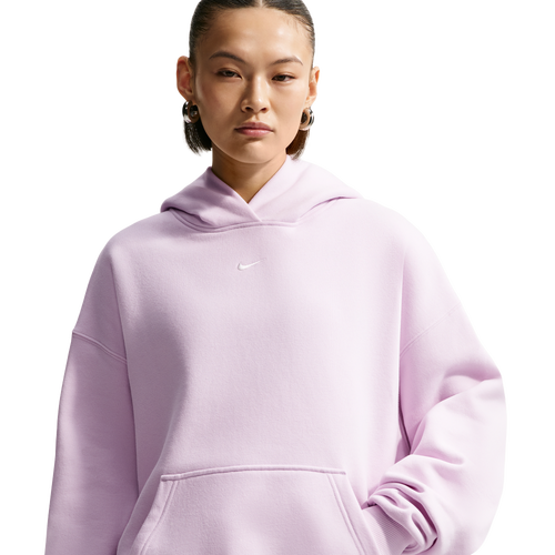 WOMENS - Nike Studio Fleece Oversized Crew - Bleached Lilac/Sail
