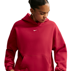 Women's - Nike Studio Fleece Oversized Crew - Tough Red/Sail