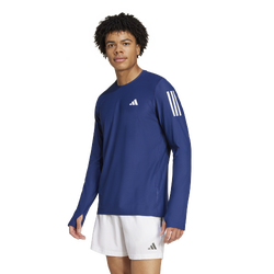 Men's - adidas Own The Run Aeroready Running L/S T-Shirt - Dark Blue