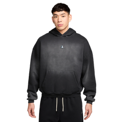 Men's - Nike Fleece Pullover Hoodie - Black/Silver