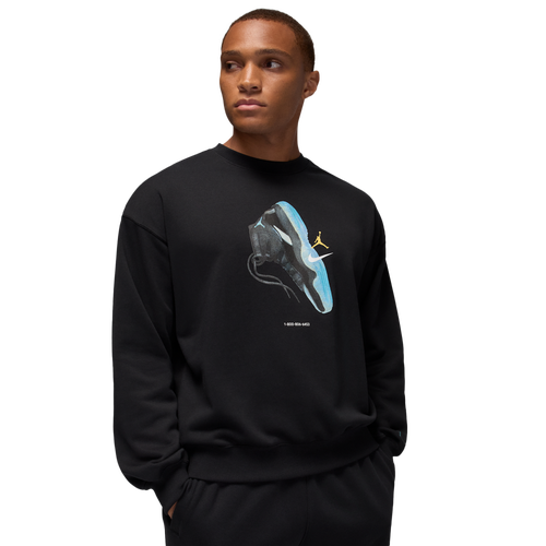 MENS - Jordan Brooklyn AJ11 Fleece Crew LB - Black/Blue Chill