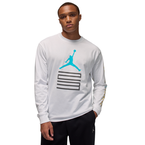 MENS - Jordan Brooklyn AJ 11 Graphic Long Sleeve Crew - White