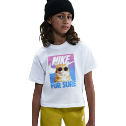 Girls' Grade School - Nike NSW Photo Animal Tee - White/Purple